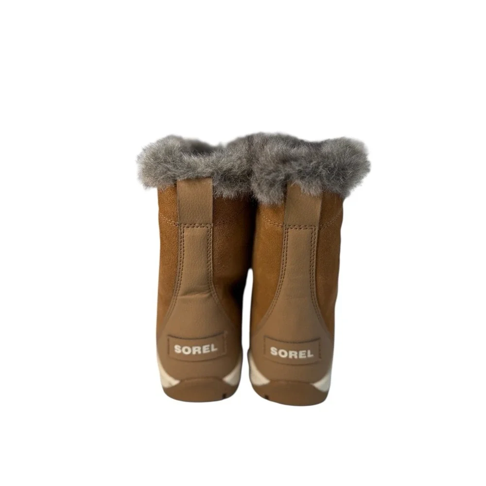 Sorel Whitney II Brown Suede Leather LaceUp Waterproof Boots Kids Size 1Y No Box